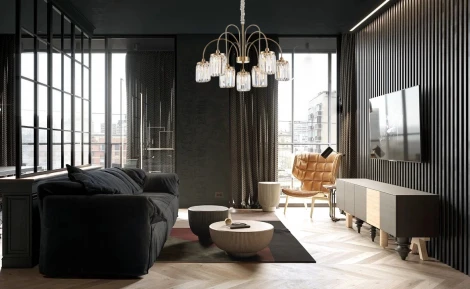 Подвесная люстра Newport 4500 4506+3/C gold new (220V, на цепи)