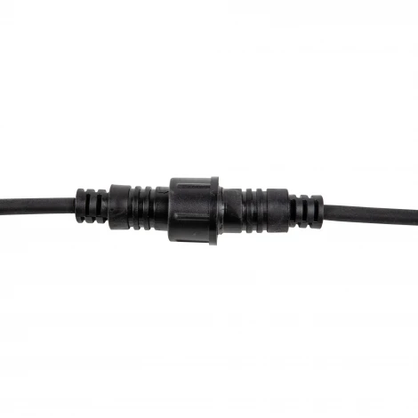 Гирлянда для освещения теплиц 5м + 3м сетевой шнур. 6 подвесов 1м с патроном E27, шаг 100см Uniel UDL-K230 6/E27/5M IP54 BLACK BELT-LIGHT GREENHOUSE