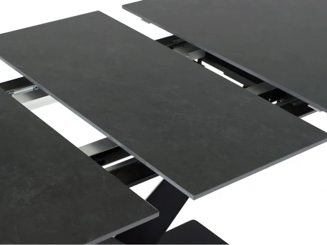 Раздвижной обеденный стол Montel ОГОГО Обстановочка! (Керамика/Черный) арт.926802