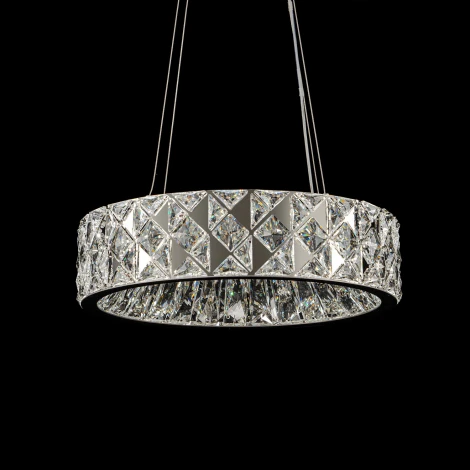 Подвесная люстра светодиодная хрустальная с пультом с регулировкой цветовой температуры Modelux ML.335.400 CR