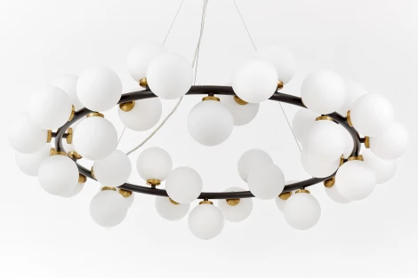 Подвесной светильник Lumina Deco Marsiada LDP 6033-40 BK+MD (220V, на тросе, шарики, молекулы)