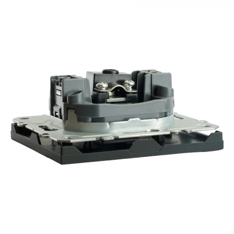 ТВ-розетка (черный уголь, soft touch) Stekker Эмили 49849