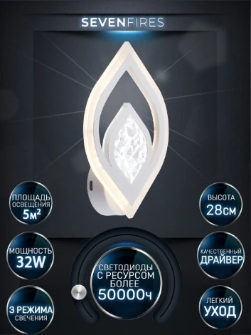 Бра Seven Fires Dzhena SF5050/2W-WT