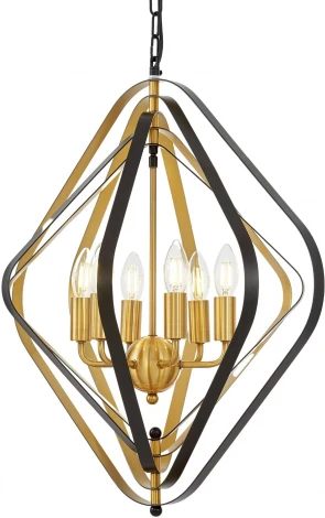 Подвесная люстра Lumina Deco Crulia LDP 8005-6 BK+MD