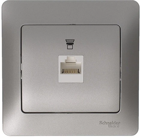 Розетка встраиваемая Ethernet RJ-45 (платина) Systeme Electric GSL001281K