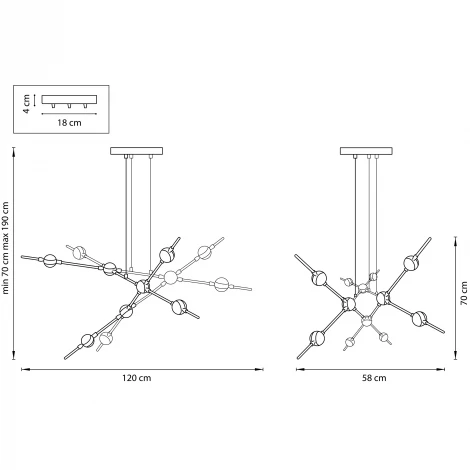Подвесная люстра Lightstar Bergamo 745247 (LED, 220V, на тросе)