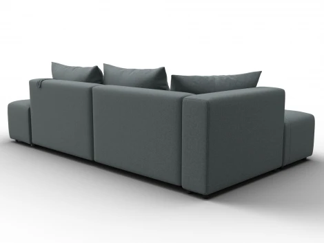 Диван угловой Лига-103 НПБ угол левый (ДСП,Брус,Фанера,Рогожка/Серый) Лига Диванов 134811L