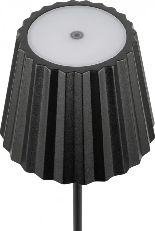 Интерьерная настольная лампа светодиодная с аккумулятором Ubiqua Plissè 189202 (регулировка яркости, сенсорный выключатель, IP54)