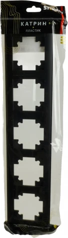 Рамка на 5 постов (черный) Stekker Катрин 39816