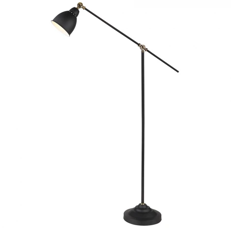 Торшер изогнутый для чтения Arte Lamp Braccio A2054PN-1BK (220V)