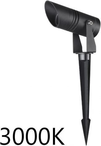 Грунтовый светильник Odeon Light Stima 6648/6GL3 черный/металл IP65 LED CREE 6W 3000K 220V (круглые)