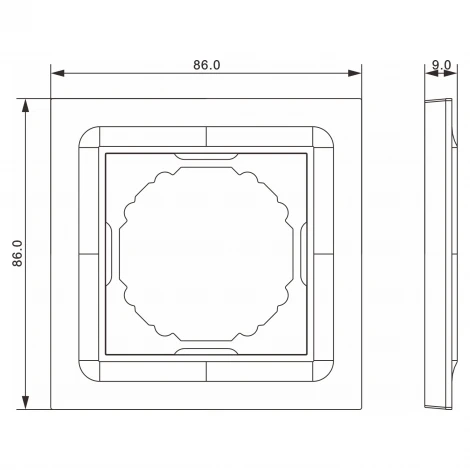 Рамка 1-я, Wave сталь Donel A07 DEW21137
