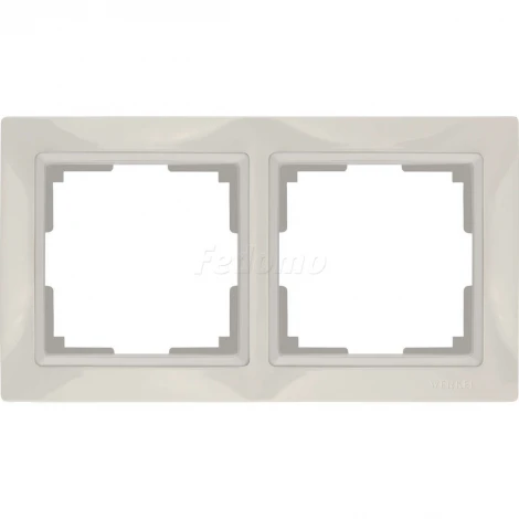 Рамка на 2 поста Werkel Snabb Basic, слоновая кость