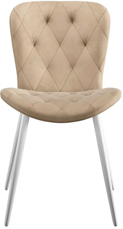 Стул DikLine 303 B03 BEIGE, ножки белые