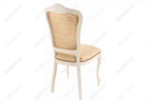 Стул Woodville Руджеро патина золото / бежевый комби 318603