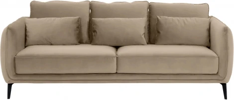 Диван Amsterdam трехместный ОГОГО (арт.583355), (Ткань/Светло-коричневый)