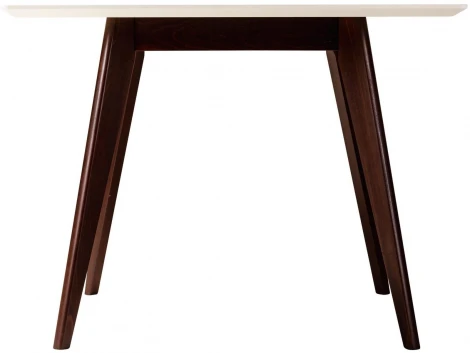 Стол R-Home Лунд 860*860 Белый Темный орех