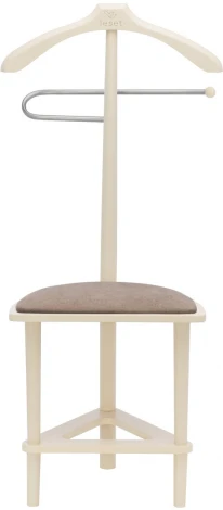 Вешалка со стулом Leset Атланта (Массив бука,МДФ,Массив бука,Микровелюр/Слоновая кость) арт.2000000092409