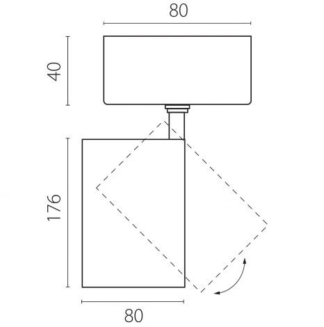 Спот накладной 30W 2100LM 20-55G с адаптером Lightstar Canno Pro C4307SO