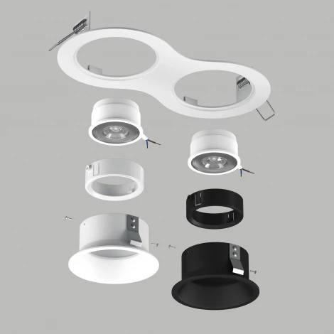 Встраиваемый светильник под LED модуль/ламп МR16 Lightstar Domino D6260607WBMOD (220V)