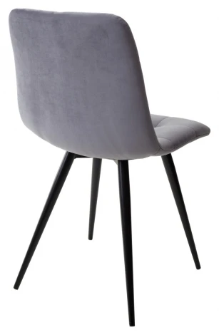 Стул CHILLI-Q серый #27, велюр / черный каркас, 4 шт/ 1 к