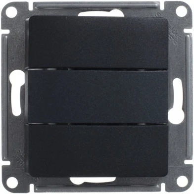 Выключатель встраиваемый трехклавишный (антрацит) Systeme Electric Glossa GSL000731