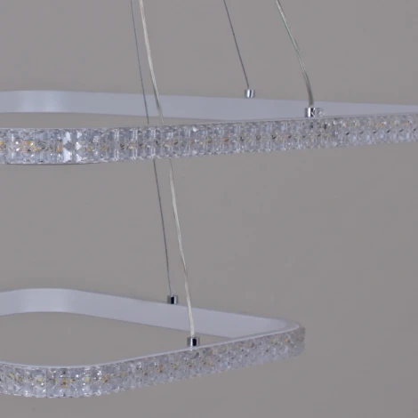 Подвесной светильник светодиодный с пультом Reluce 06316-3.9-02 WH (ночной режим, 220V, на тросе, кольцо)