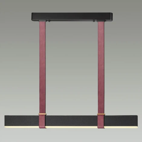 Подвесной светильник Odeon Light Vincent 6629/25L HIGHTECH металл/экокожа/ткань/акрил бордовый/черный IP20 LED 25W 3000K 220V