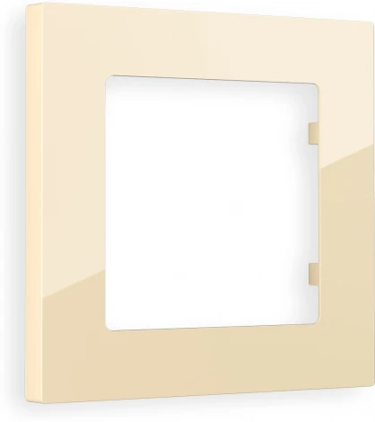 Рамка Ambrella Volt ALFA Techno (Бежевый глянец) 1-ая AF220301