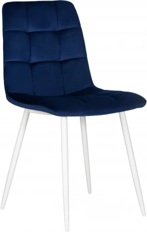 Стул обеденный CHILLY (Темно-синий Holland 60,основание белое)