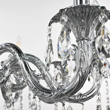 Подвесная люстра Bohemia AL7901 AL79101/10/250 B Ni (220V, подвески, на цепи, подсвечник, свеча)