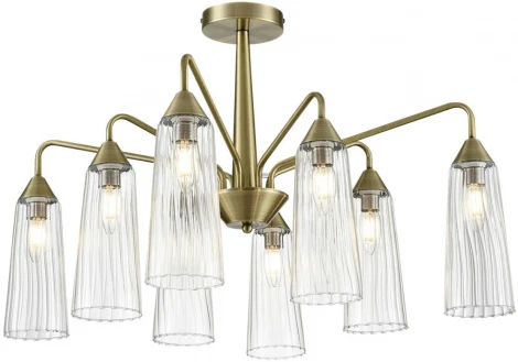 Потолочная люстра на штанге Lumion Doliana 6584/8C бронза/прозрачный, металл/стекло E14 8*40W 220V