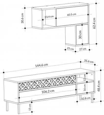 ТВ тумба LEVE HEATON TV UNIT LEV00475