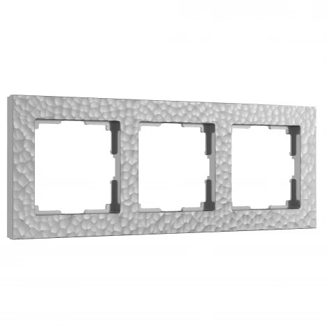 Рамка на 3 поста Hammer (серебряный) Werkel W0032406 (a052520)