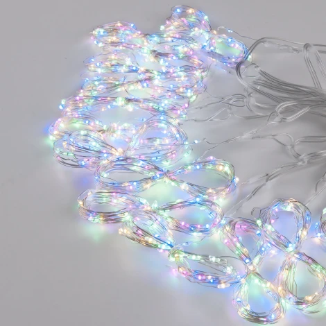 Гирлянда занавес "роса" мульти Eurosvet 2*2,6М IP20 200-006