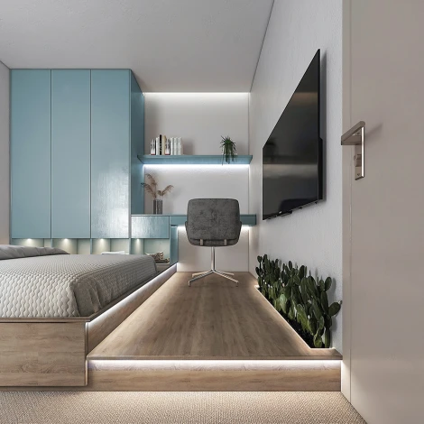 Светодиодная LED лента Feron LS530 48265 320SMD(2110)/м 8Вт/м 24V 5000*8*1.8мм 6500К