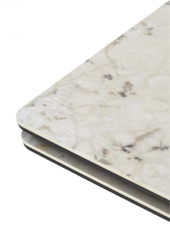 Стол АДАЖИО 240 (320) см цвет ПАНДОРА (PANDORA), керамика / Черный каркас M-City 64409