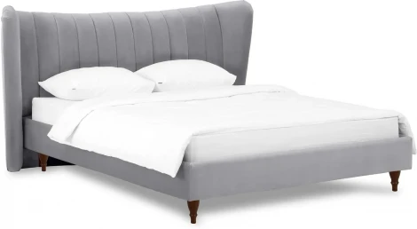 Кровать Queen II Agata L ОГОГО (арт.574741), (Ткань/Серый)
