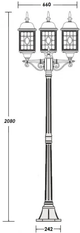 Наземный фонарь Oasis Light LONDON L 64808LB Bl (220V, IP44)