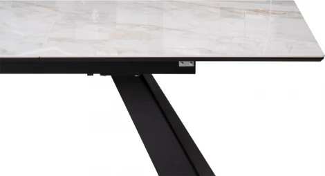 Стеклянный стол Стиг (Стиг 180(230)х90х77 carla larkin / черный) Woodville арт.588015