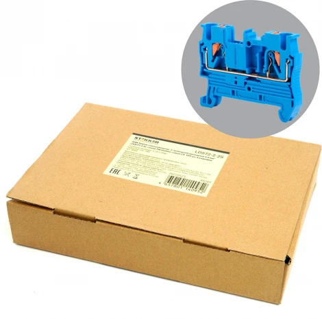 Зажим пружинный 2-х проводной проходной Stekker 49249