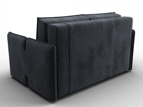 Диван прямой Лига-117 (ЛДСП,Брус,Фанера,Велюр/Темно-серый) Лига Диванов 137024