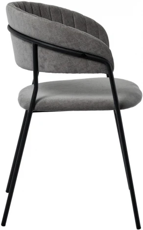 Комплект из 4-х стульев Turin серый вельвет с чёрными ножками Bradexhome арт.FR 0556K