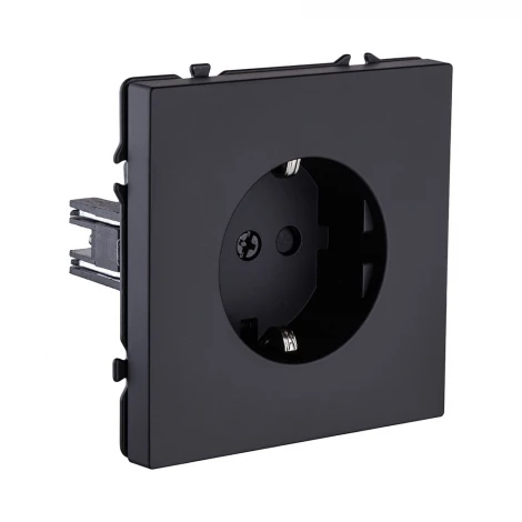 Розетка штепсельная SCHUKO 16A/250 В черный матовый Kollinger Eclipse EC-014BK