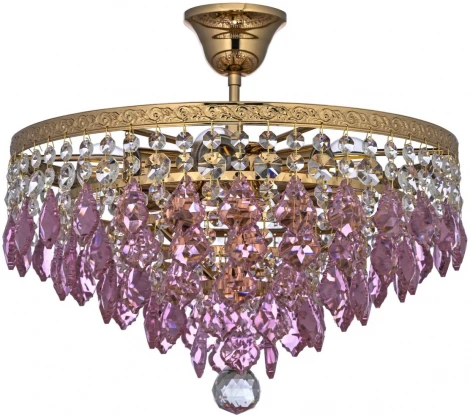 Потолочная люстра на штанге хрустальная Arti Lampadari Castellana Gold Castellana E 1.3.38.603 G (220V)