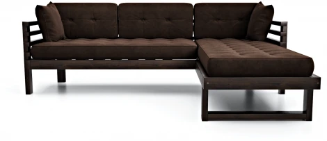 Диван Arsko Стоун Угловой венге шоколадный велюр