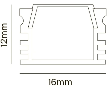 Алюминиевый профиль встраиваемый 22x12 Maytoni Led Strip ALM006S-2M