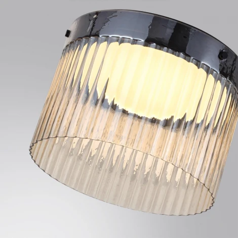 Потолочный светильник Odeon Light Pillari 5047/24LC черный/светл.янтарный/металл/стекло LED 24W 4000К 2715Лм