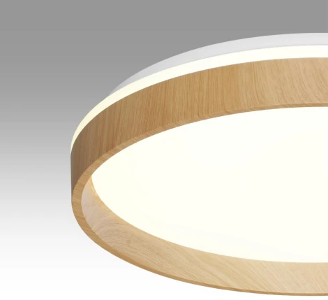 Настенно-потолочный светильник Sonex Gari Wood 7684/EL BASICA SN пластик/кор. под дер. LED 70Вт 3000-6000K D490 IP43 пульт ДУ