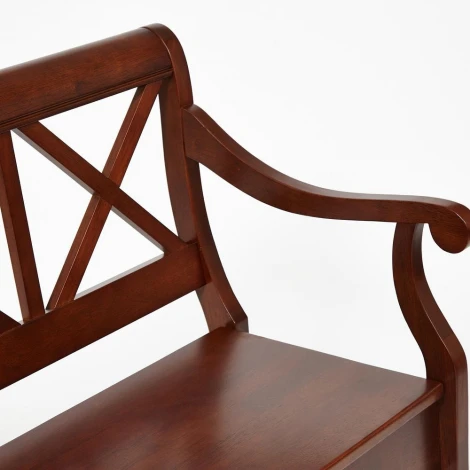 Скамейка ALBIZZI (Альбицци) dark walnut (дерево гевея/мдф)